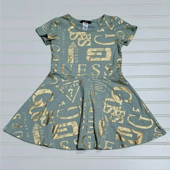 Guess Kids Gold Logo Dress